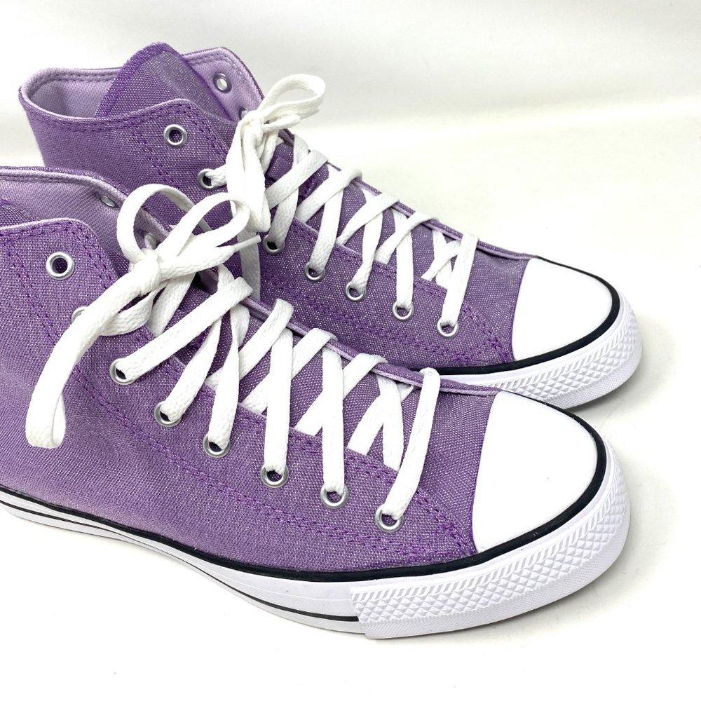Converse Ctas HI Pale Purple White High Top Shoes Womens Sneakers Canvas 272850F - Picture 8 of 10